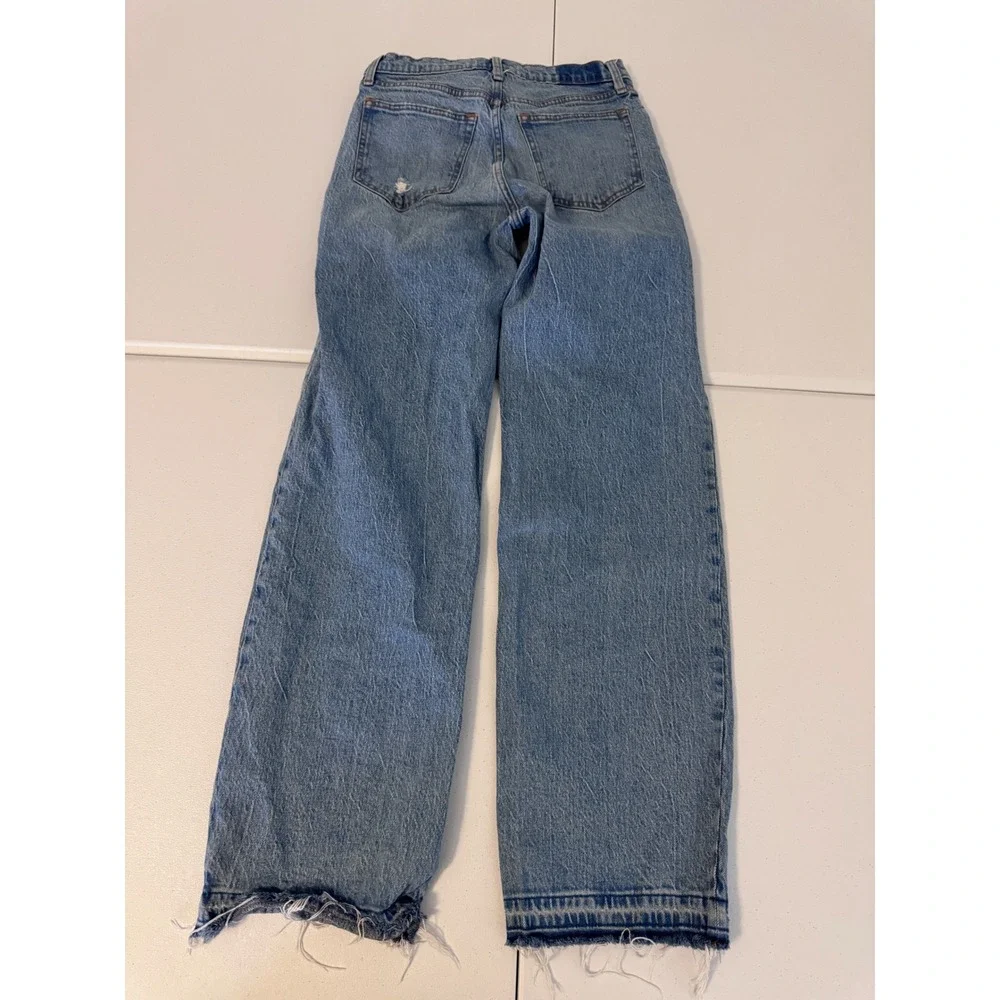 Abercrombie & Fitch The 90s Relaxed Jean High Rise Light Wash Blue Denim 29 k3 - Picture 2 of 6